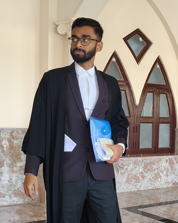 Satyajit Paul, Advocate, in black gown
